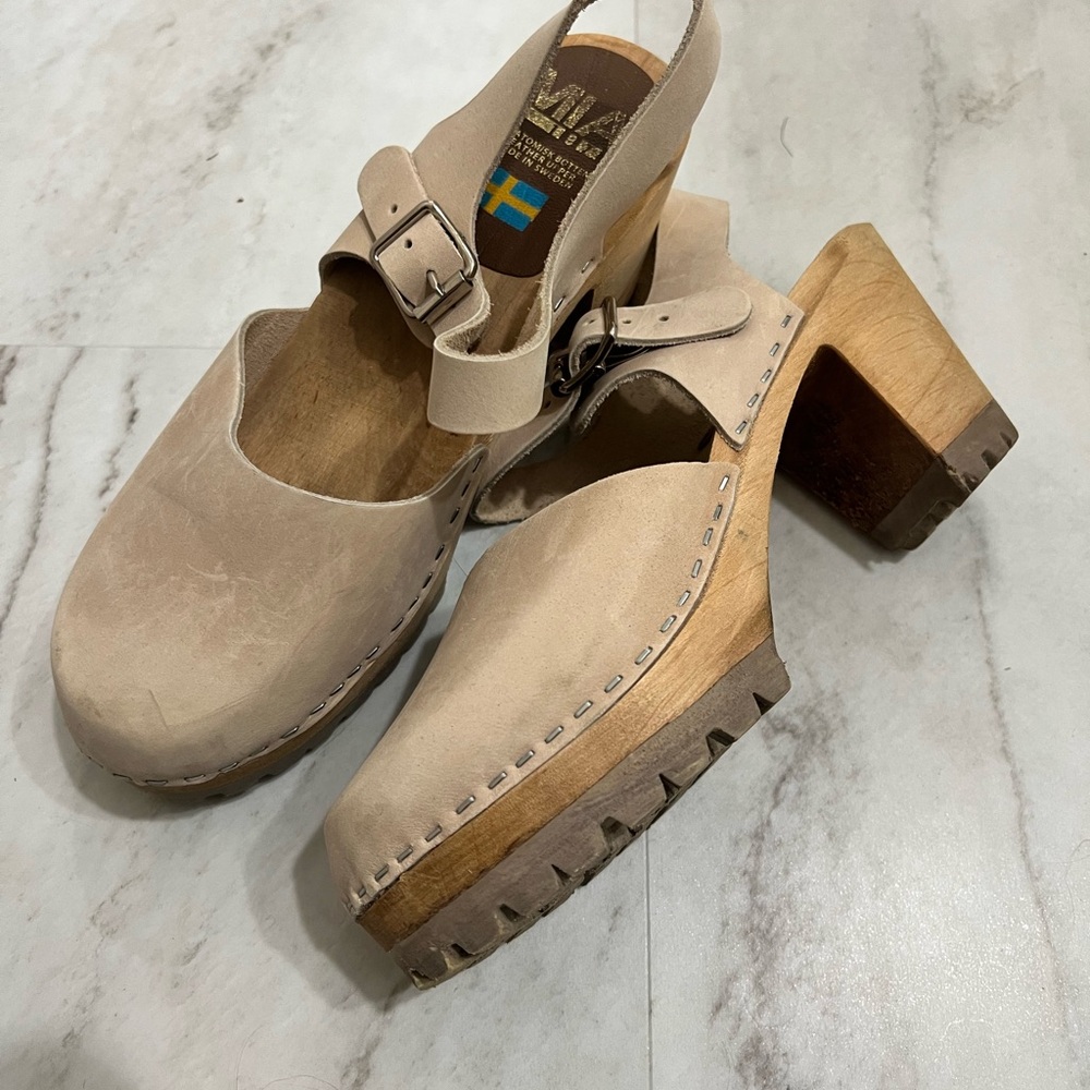 MIA ABBA “old pink” Leather Clogs